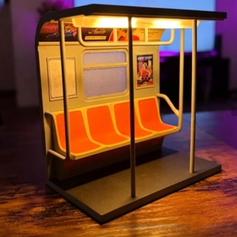 vintage subway train lamp
