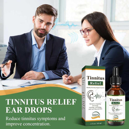 Tinnitus Relief Ear Drops (20ml) - Natural Herbal Formula, Relieves Tinnitus & Ear Ringing, Reduces Ear Itching, Supports Ear Canal Health, Hearing Care Drops